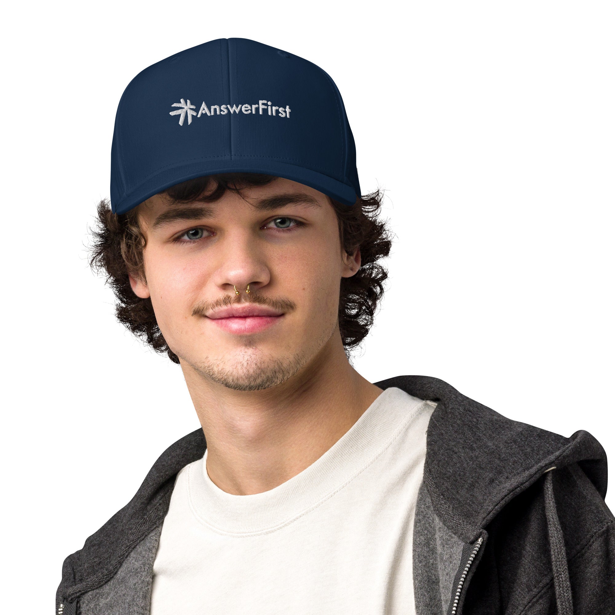 AnswerFirst Logo Performance Hat - Navy – AnswerFirst Swag